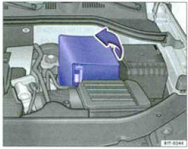 Dans le comportiment-moteur : robattement du souflet de la batterie du véhicule.