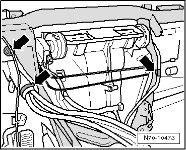 Traverse/tableau de bord : dépose et repose (véhicules avec direction à gauche)