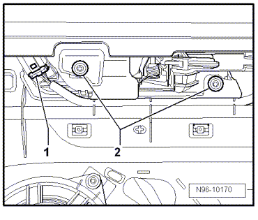 Touche de verrouillage intérieur côté conducteur -E308- : dépose et repose