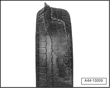 Lésions du pneu causées par un sous-gonflage