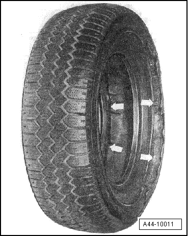 Lésions du pneu causées par un sous-gonflage