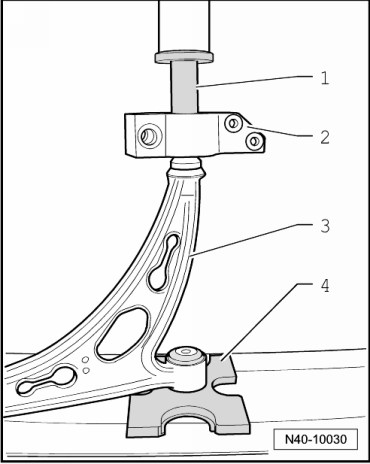 Palier de fixation avec patin de bras de suspension : remplacement