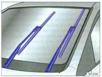 Fig. 79 Essuie-glaces en position do maintenance.