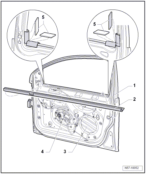 Porte : vue d'ensemble du montage 