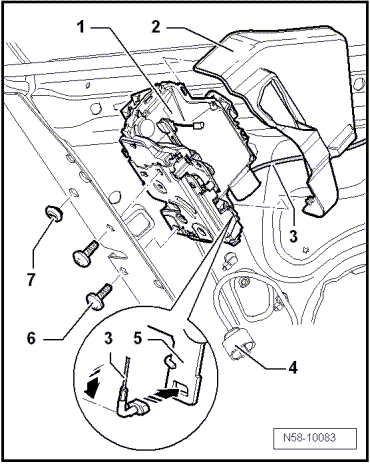 Serrure de porte : dépose et reposeN58-10083