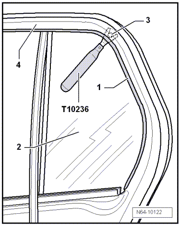 Glace de porte fixe avec guide-glace : dépose et repose