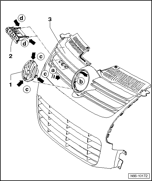 Grille de calandre R32 : emblème