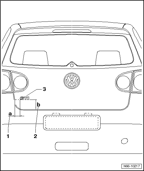 Monogrammes arrière : cotes - GTI et R32