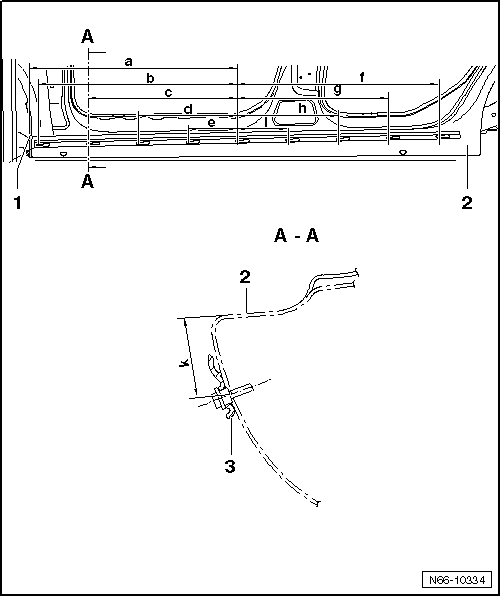 Baguette de maintien de l'élargisseur de bas de caisse