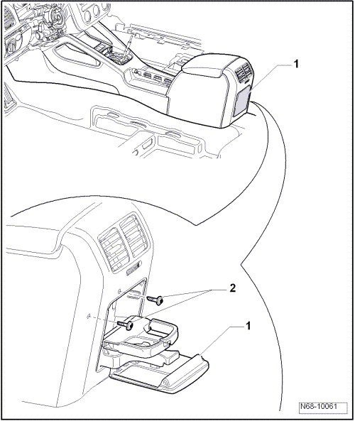 Console centrale, modèle Highline : dépose et repose (Golf 2004 ►)