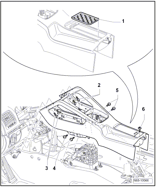 Console centrale, modèle Highline : dépose et repose (Golf 2004 ►)