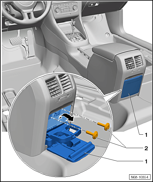 Console centrale, modèle Highline : dépose et repose (Golf 2009 ►)