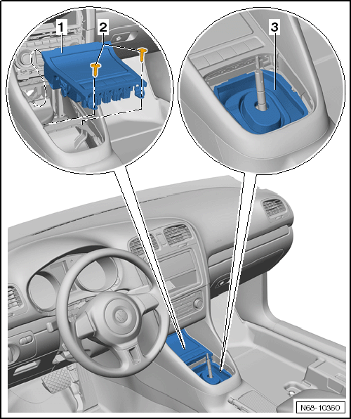 Console centrale, modèle Highline : dépose et repose (Golf 2009 ►)