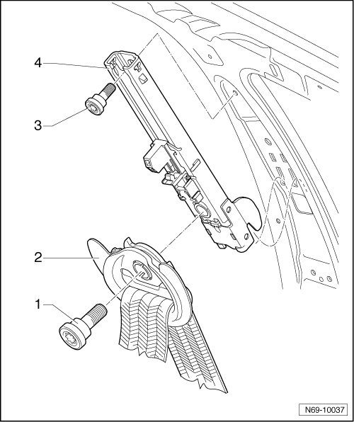 Dispositif de réglage en hauteur de la ceinture avant : dépose et repose