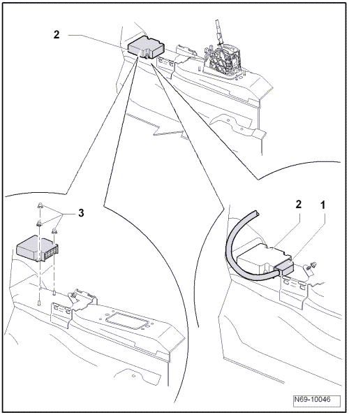 Calculateur de sac gonflable -J234- : dépose et repose