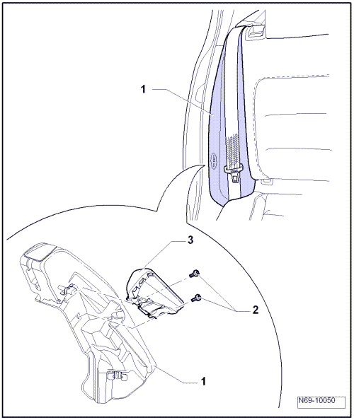 Sac gonflable latéral arrière, véhicules 4 portes : dépose et repose