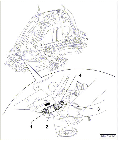 Capteurs de collision dans le passage de roue arrière, véhicules 2 portes : dépose et repose (Golf 2004 ►)