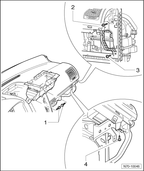 Tableau de bord : dépose et repose