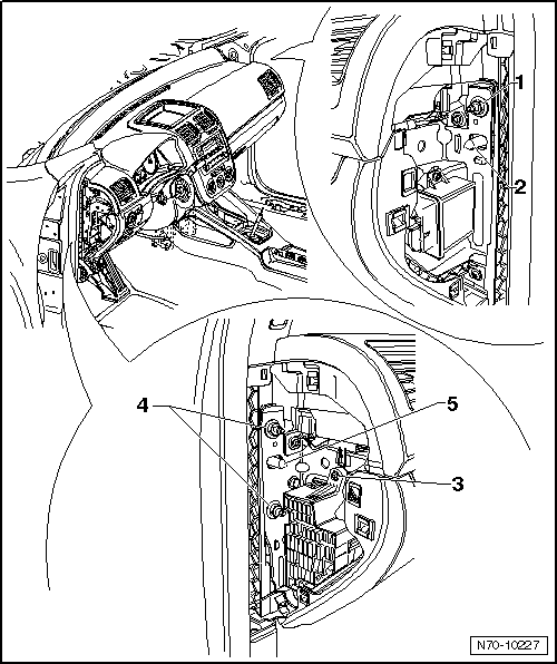 Tableau de bord : ajustement dans le véhicule, Golf 2004 ►