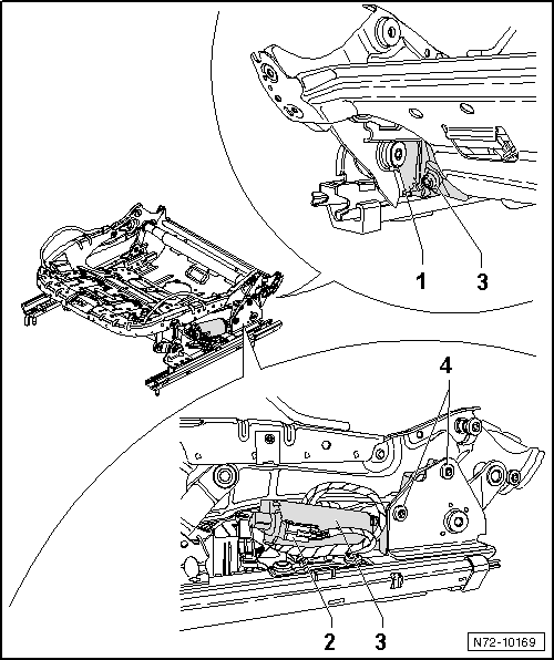 Dispositif de réglage en hauteur du siège (à réglage électrique) : dépose et repose