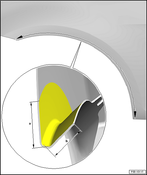 Mesures de protection anticorrosion de l'aile, dans la zone de contact de la coquille de passage de roue
