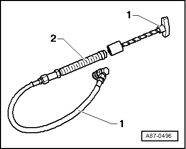 Recherche de défauts d'étanchéité sur le circuit frigorifique avec le détecteur de fuites -VAS 6196- ou le détecteur de fuites -VAS 6201- ou un modèle ultérieur