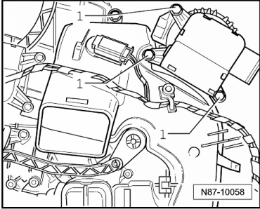 Servomoteur de volet central -V70- : dépose et repose