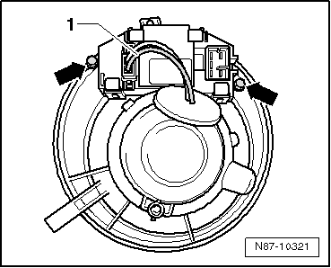 Calculateur de soufflante d'air frais -J126- : dépose et repose