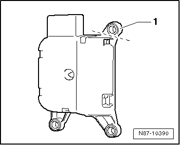 Servomoteur de volet de mélange d'air -V68- : dépose et repose