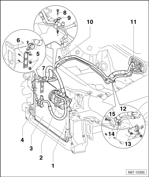 Composants du circuit frigorifique : remplacement