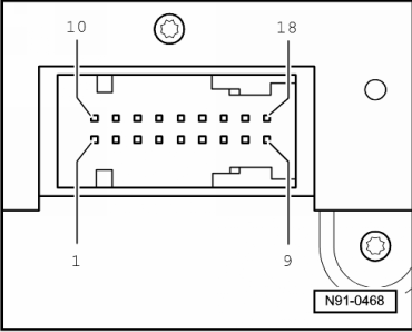 Connecteur multibroche 1, 18 raccords, pour entrées vidéo et BF