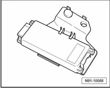 Calculateur d'électronique de commande du téléphone (boîtier d'interface) : dépose et repose, Golf berline ► 06/2006