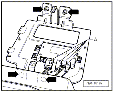 Calculateur d'électronique de commande du téléphone (boîtier d'interface) : dépose et repose, Golf berline ► 06/2006