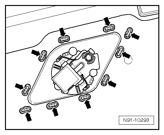 Haut-parleurs d'aigus arrière : dépose et repose (modèle 4 portes)