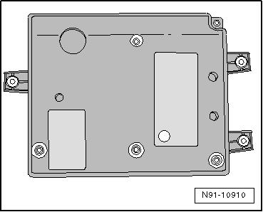 Calculateur d'électronique de commande du téléphone (boîtier d'interface) : dépose et repose, Golf berline, Golf Plus 06/2006 ►