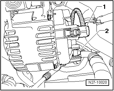 Alternateur : dépose et repose, moteur TDI 1,9 l