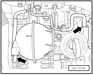 Alternateur : dépose et repose, moteur TDI 2,0 l