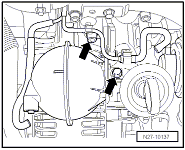 Alternateur : dépose et repose, moteur TDI 2,0 l