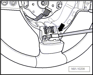 Calculateur de volant multifonction : dépose et repose