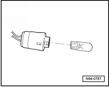 Ampoule de feu de balisage latéral avant -M11- : dépose et repose