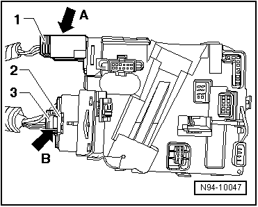 Calculateur d'électronique de colonne de direction -J527- : dépose et repose