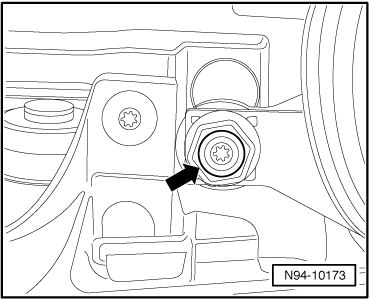 Position de montage du projecteur GT, GTI avec lave-projecteur et R32 : rectification