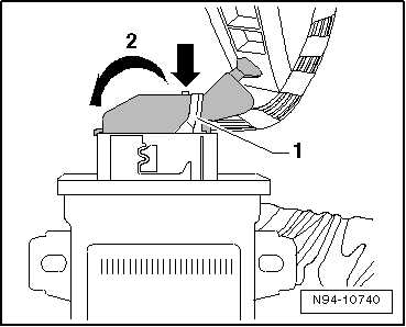 Calculateur de réglage du site des projecteurs -J431- : dépose et repose, USA et Canada