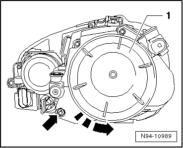 Servomoteur de réglage du site des projecteurs : dépose et repose (fabricant des projecteurs : Automotive Lighting)