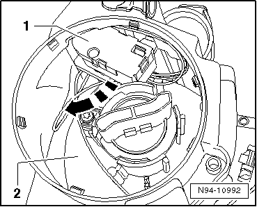 Servomoteur de réglage du site des projecteurs : dépose et repose (fabricant des projecteurs : Automotive Lighting)