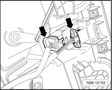 Témoin de désactivation du sac gonflable, côté passager avant -K145- : dépose et repose