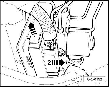 Calculateur et unité hydraulique : dépose