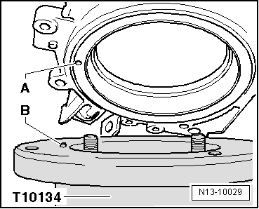 A - Bague-joint avec cible : montage sur le dispositif de montage -T10134