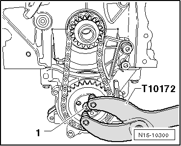 Chaîne de distribution et chaîne d'entraînement de la pompe à huile : dépose et repose (lettres-repères moteur BAG, BLP et BLF)