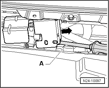 Calculateur du moteur -J623- avec boîtier de protection : dépose et repose